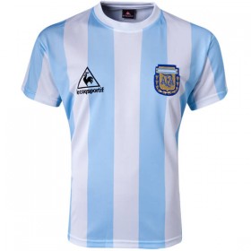 Camisolas de futebol Argentina Retro Equipamento Principal 1986 Manga Curta